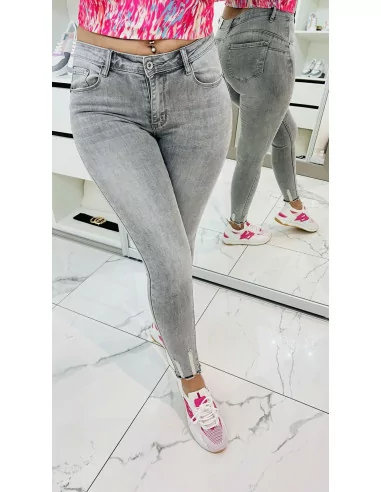 Jeans griffé gris 577-8