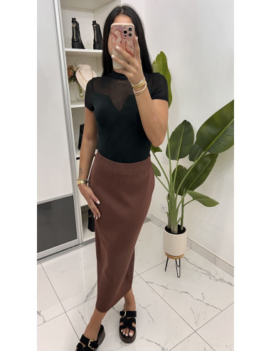 Jupe longue maille fines en viscose
