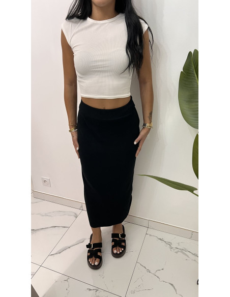 Jupe longue maille fines en viscose