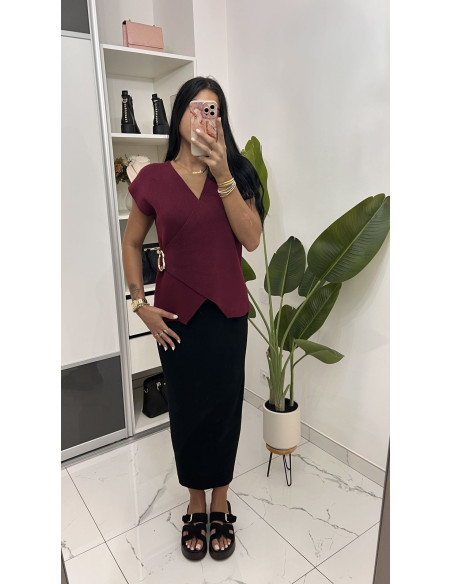 Jupe longue maille fines en viscose