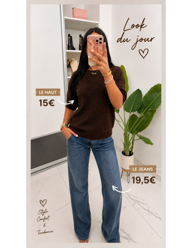 Pull doux manches 3/4 en viscose