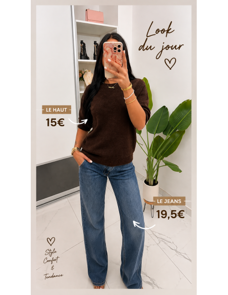 Pull doux manches 3/4 en viscose