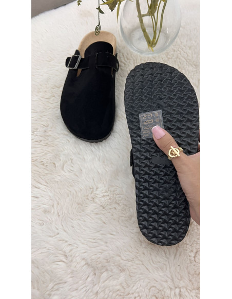 Mules noires confortable