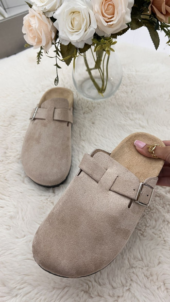 Mules beiges confortables