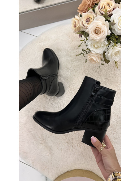 Bottines noires à talons