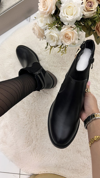 Bottines basses noires bi-matière 2