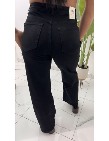 Jeans noir asymétrique