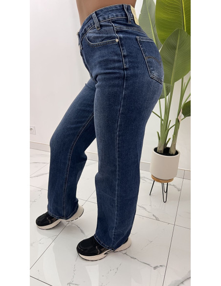 Jeans bleu asymétrique