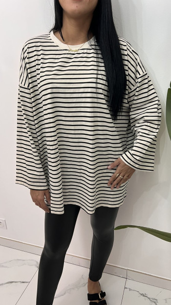 Pull long a rayures viscose 2