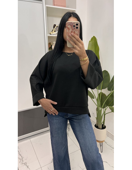Pull oversize en viscose derrière long