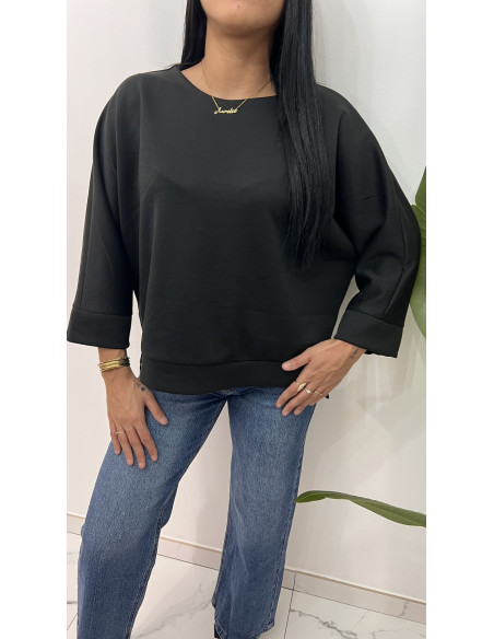 Pull oversize en viscose derrière long