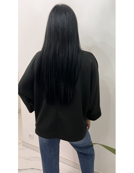 Pull oversize en viscose derrière long