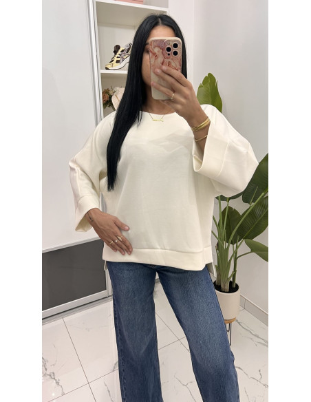 Pull oversize en viscose derrière long
