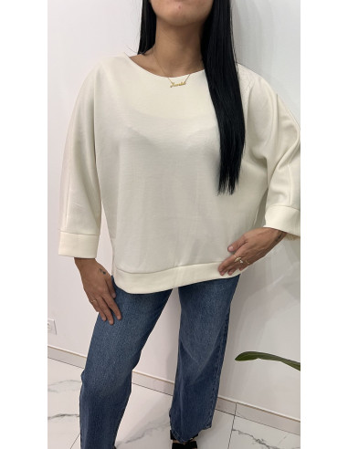 Pull oversize en viscose derrière long