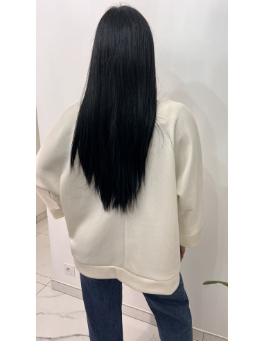 Pull oversize en viscose derrière long