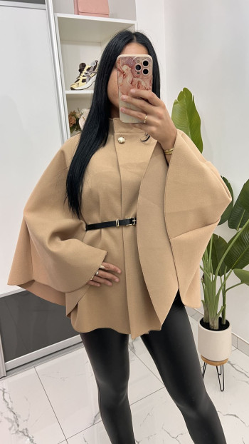 Cape poncho avec ceinture 2